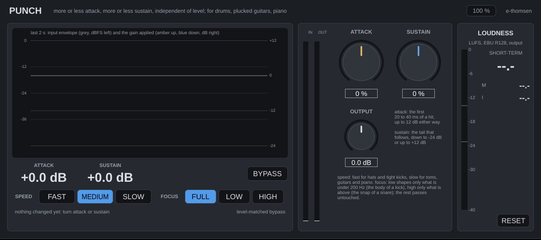 Punch plugin window